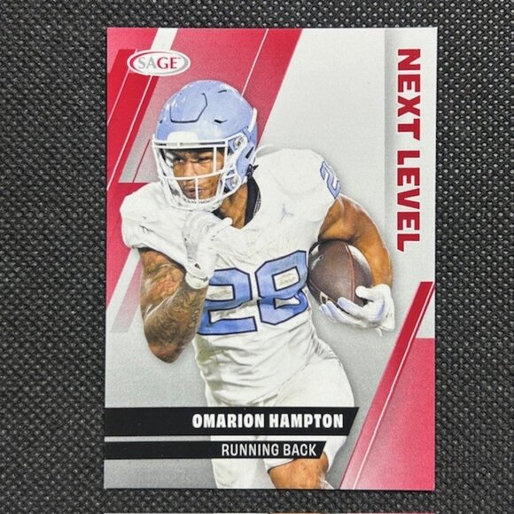 2025 SAGE HIT Low Series Omarion Hampton Red #90 RC ROOKIE Los Angeles Chargers - Picture 1 of 2